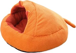Round Plush Cat Bed Cushion Mat, Sleeping Bag Sofa Style, Medium