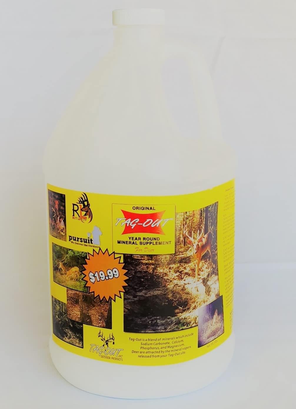 Pack of deer mineral supplement mixing jugs ready to fill with water