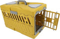 Collapsible Cat Crate, Large Capacity, Breathable, Foldable, Portable, Yellow