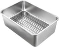 Stainless Steel Cat Litter Box with Open Top