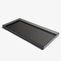 Hiddin Smoke Grey Acrylic Pet Feeder Overflow Tray, Spill Mat for Dogs and Cats, Lucite