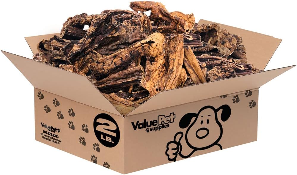Bulk pile of dried lamb lung sticks for dogs – view 4