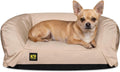 Sandstone ripstop mini bolster pillow dog bed for small dogs