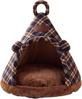 Cat Bed Tent, Teepee-Shaped Plush Pet House for Small and Medium Dogs and Cats