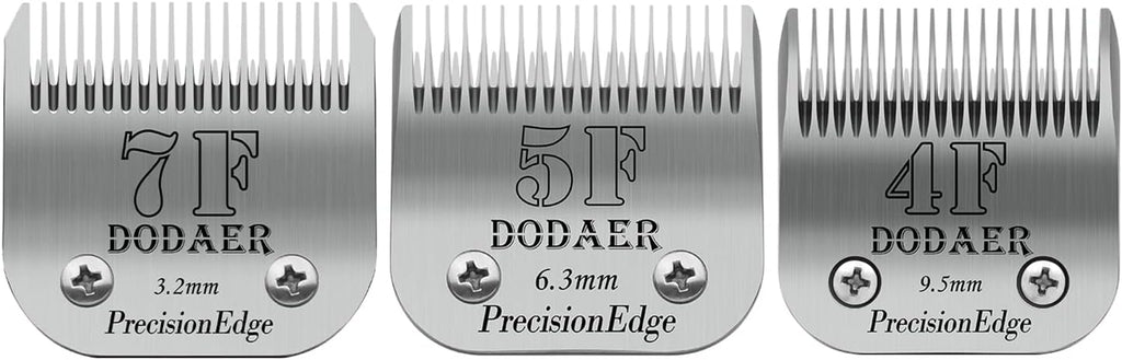 Set of eight ceramic dog clipper blades labeled by size – view 12