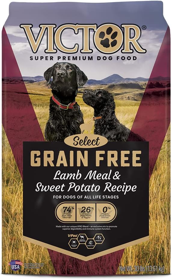 30 lb bag of grain free lamb meal and sweet potato dry dog food