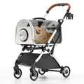 Pet stroller with detachable carrier for small dogs and cats