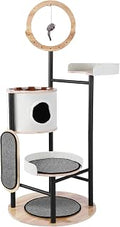 66-Inch Cat Climbing Tree with Scratching Post for Indoor Cats