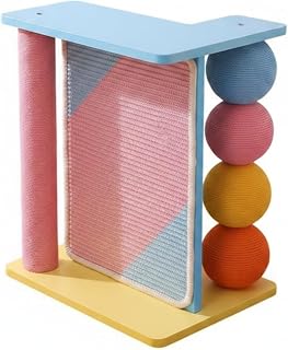 L-Shaped Cat Scratching Pad, Space-Saving Upright Corner Scratcher for Living Room, Apartments, Pink
