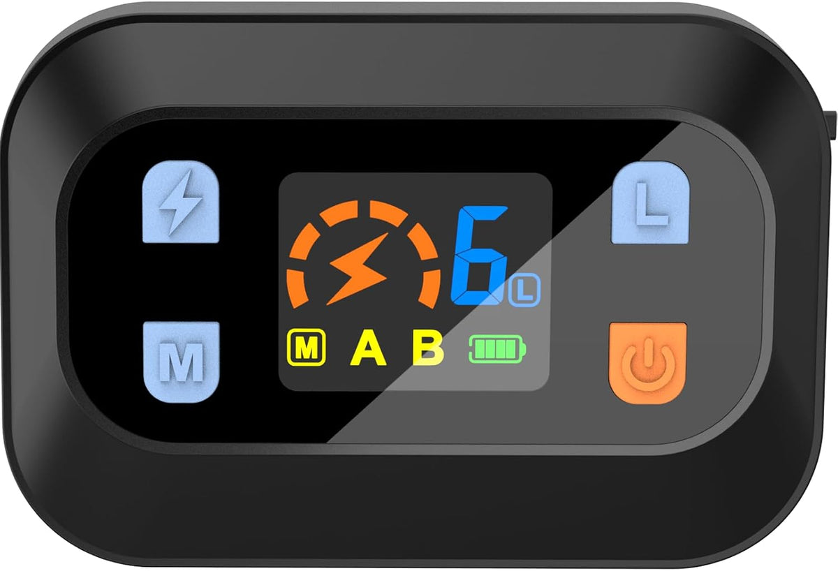 Compact wireless cat barrier transmitter with color display screen – view 2