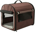 Oxford Pet Carrier with Mesh Panels, Breathable, with Soft Floor Mat, Portable Crate, Size L
