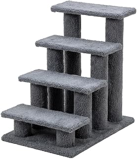 4-Step Pet Stairs and Scratching Post for Cats