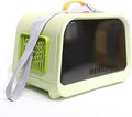 Portable Cat Carrier with Window, Tear-Resistant, Green, Normal Strap