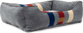 Southwestern diamond pattern fleece bolster dog bed with cushioned center – view 3