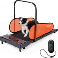 Indoor dog treadmill with side panels and 41 by 16 inch running belt