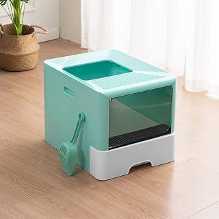 Collapsible Top-Entry Fully Enclosed Large Cat Litter Box