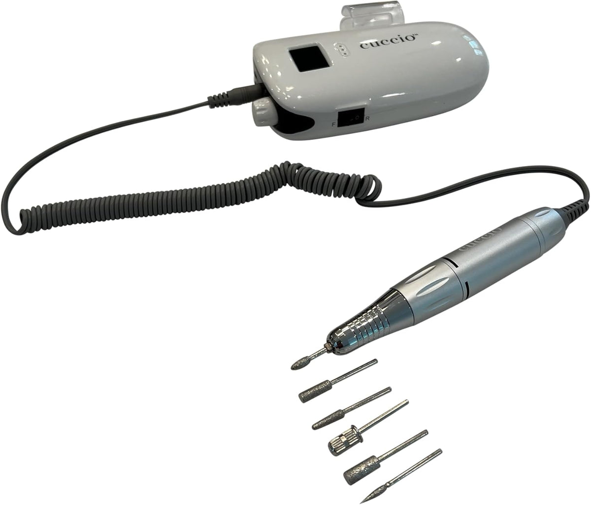 Handheld electric dog nail grinder with six diamond and sanding bits