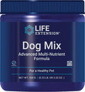 Containers of dog multivitamin supplement with probiotics and vitamins