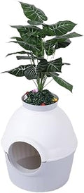 Extra Large Cat Litter Box with Plant Enclosure, 23.62 Inch