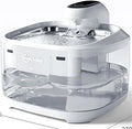 Automatic Pet Water Fountain with Filter, Clear, for Dogs and Cats