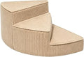 Folding Cat Ramp Stairs with Soft Sponge Padding and Anti-Skid Base, Khaki
