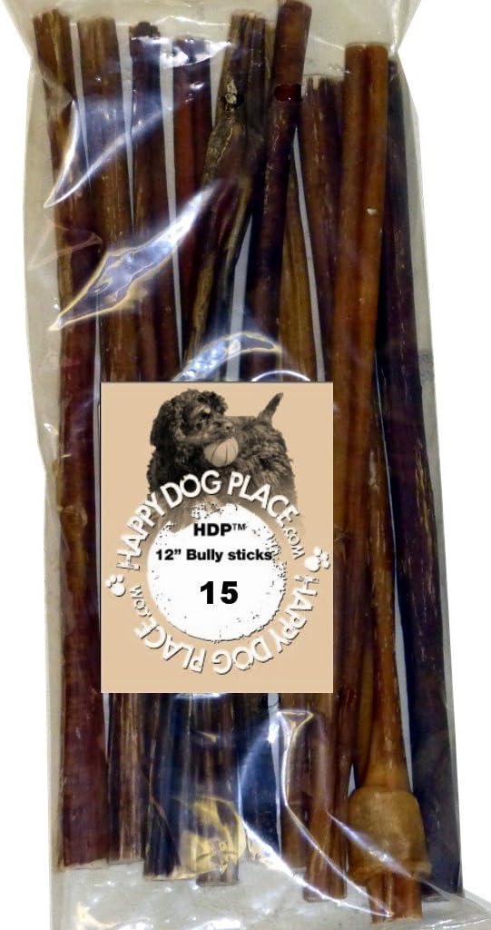 Bundle of 12 inch beef bully sticks for dogs