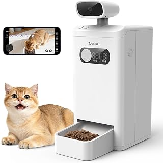 XLY-M1 Automatic Cat Feeder with 4MP HD Camera, 3.5L Food Dispenser, Night Vision, Timed Feeding for Dry Food, App Control