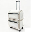 Large Double-Decker Pet Trolley Case Rolling Cat Carrier