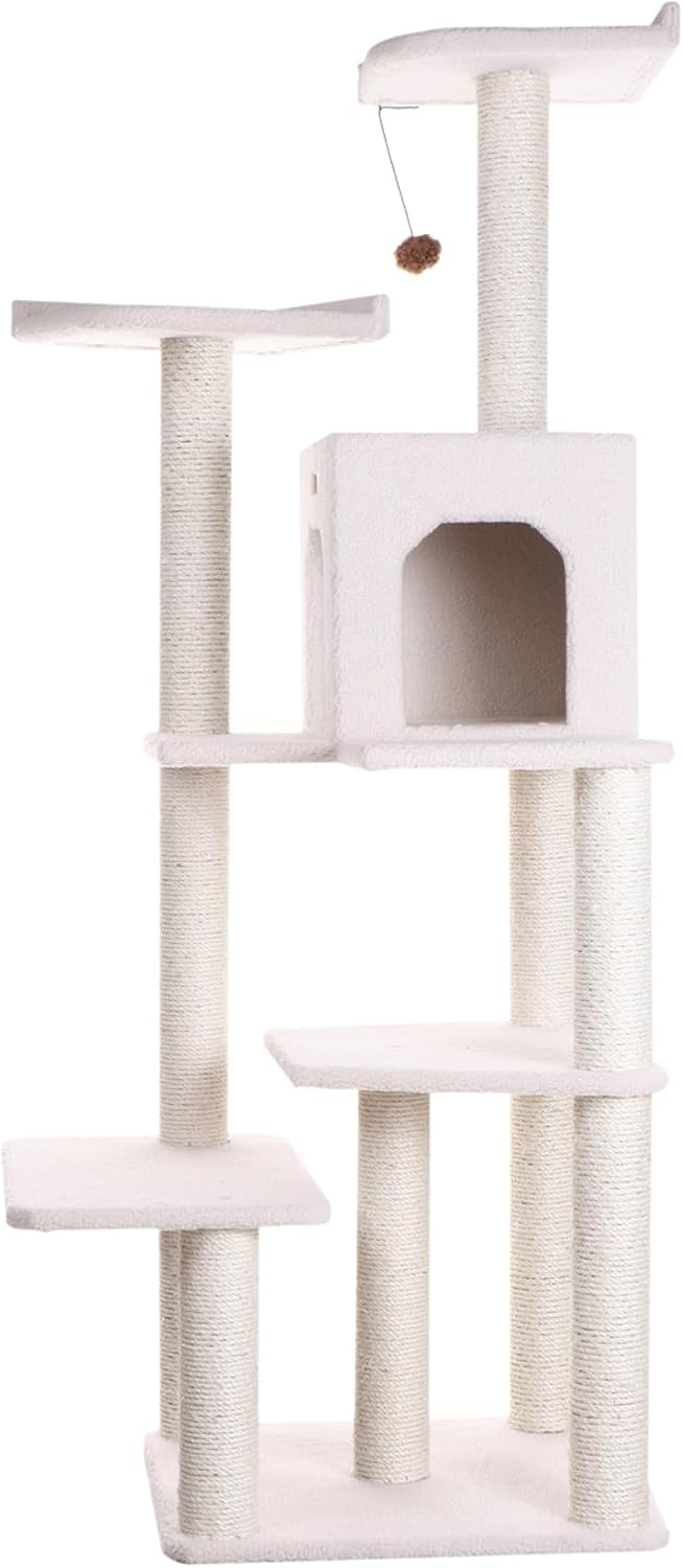 Ivory 68 inch multi-level cat tree