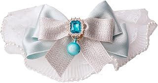 Pearl Cat Collar with Organza Bow Decoration for Puppies and Kittens