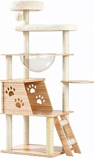 53.5-Inch Cat Tree Tower with Clear Capsule and Sisal Posts