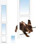 Pet door panel installed in a sliding glass door