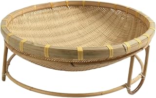 Cozy Grass Pet Cradle with Raised Base, Breathable and Rustic, 45cm