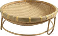 Indoor Handwoven Cat Basket with Raised Base, Rustic, 45cm