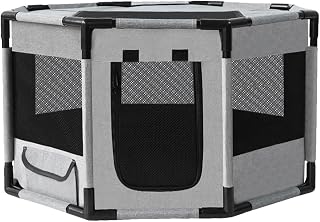 Octagon Breathable Mesh Pet Fence Crate, Large, Oxford Fabric