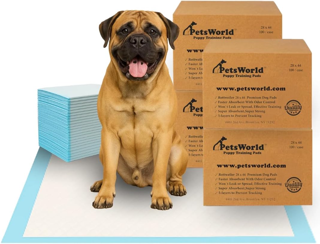 Stack of extra-large white dog training pee pads, 28 x 44 inches – view 6