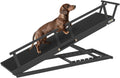 Birchwood dog ramp with side rails and glow strips leading to a high bed – view 2