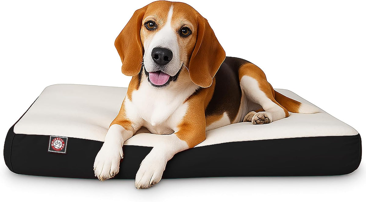 Black rectangle orthopedic memory foam crate dog bed, 48 by 34 inches – view 8