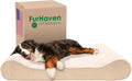 Cream faux fur contour dog bed for extra large dogs