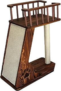 2-Tier Cat Tower with Scratching Post for Small to Medium Cats
