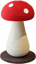 Freestanding Cat Clawing Station with Floral Cap, Sturdy Toadstool Design for Living Rooms, Style A