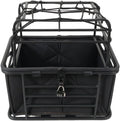 Extra large metal bike pet carrier basket with lid and liner bag
