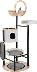 66 Inch Cat Tree with Scratching Post for Large Adult Indoor Cats