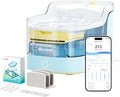 PETGUGU Cat Water Fountain with 3 Replacement Filters, App Monitoring, Wireless Pump, 8-Layer Filtration, BPA-Free
