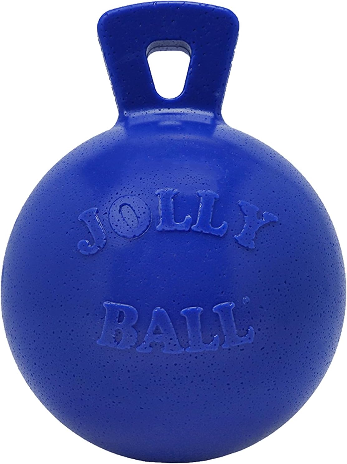 Blue 4.5 inch heavy duty ball dog toy with handle – view 13