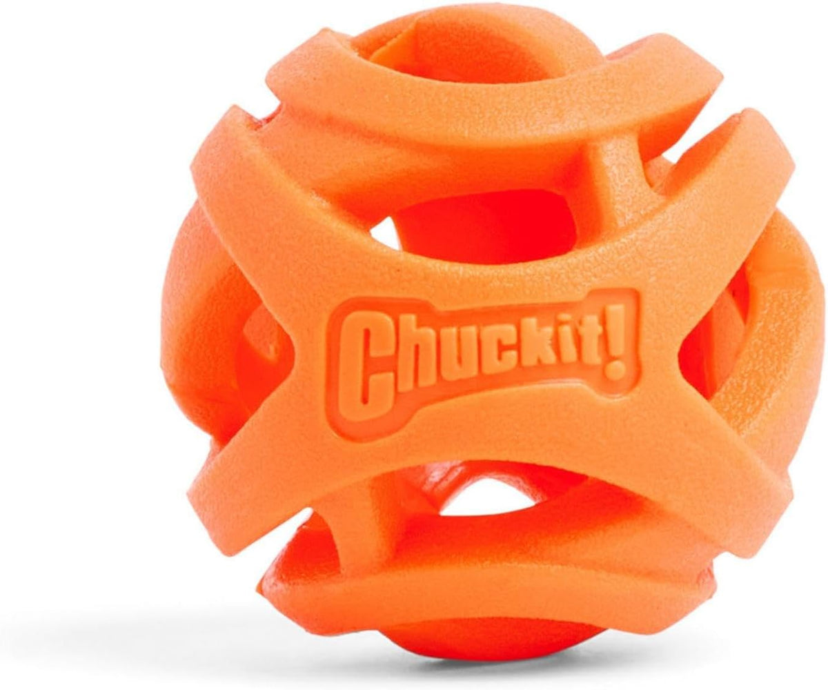 Orange football-shaped dog fetch toy – view 7