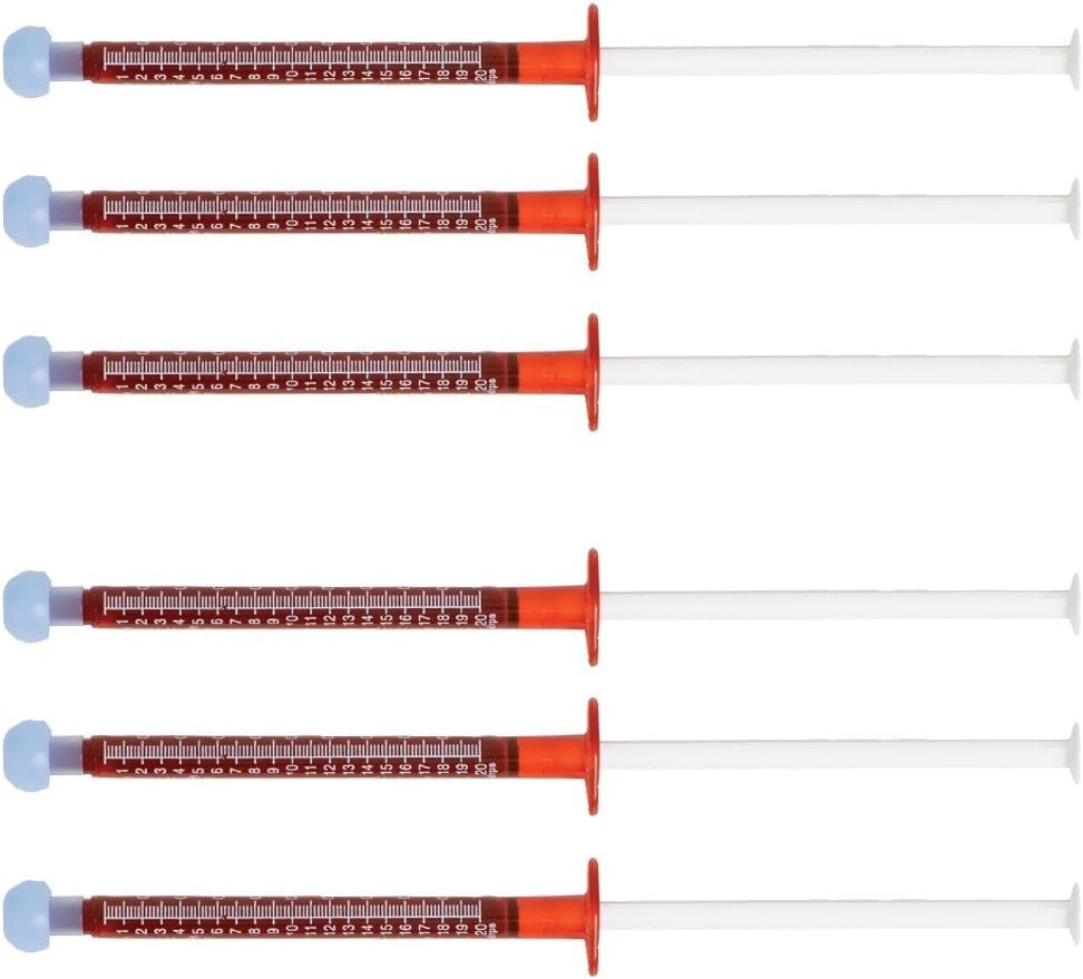 Six 6 mL units of oral digestive gel for dogs
