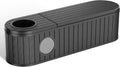 Black outdoor plastic cat cave doubling as stool and planter stand