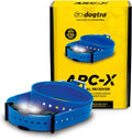 Slim waterproof add-on e-collar training receiver on a dog collar strap