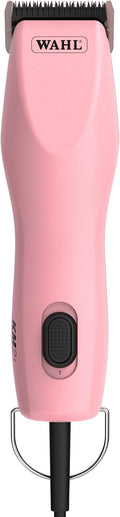 Pink corded pet grooming clipper with rotary motor